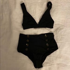 & Other Stories Black High Waist Bikini